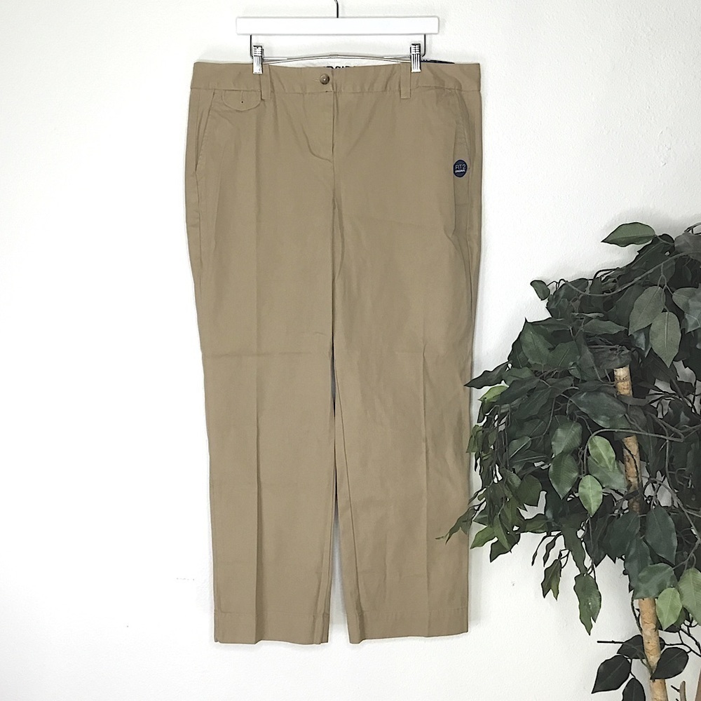 NWT PLUS Lands’ End Tan Chino Pant